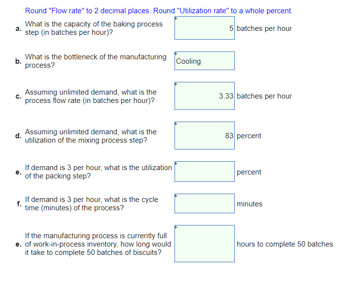 production process for manufacturing biscuits. The first step of the process is
