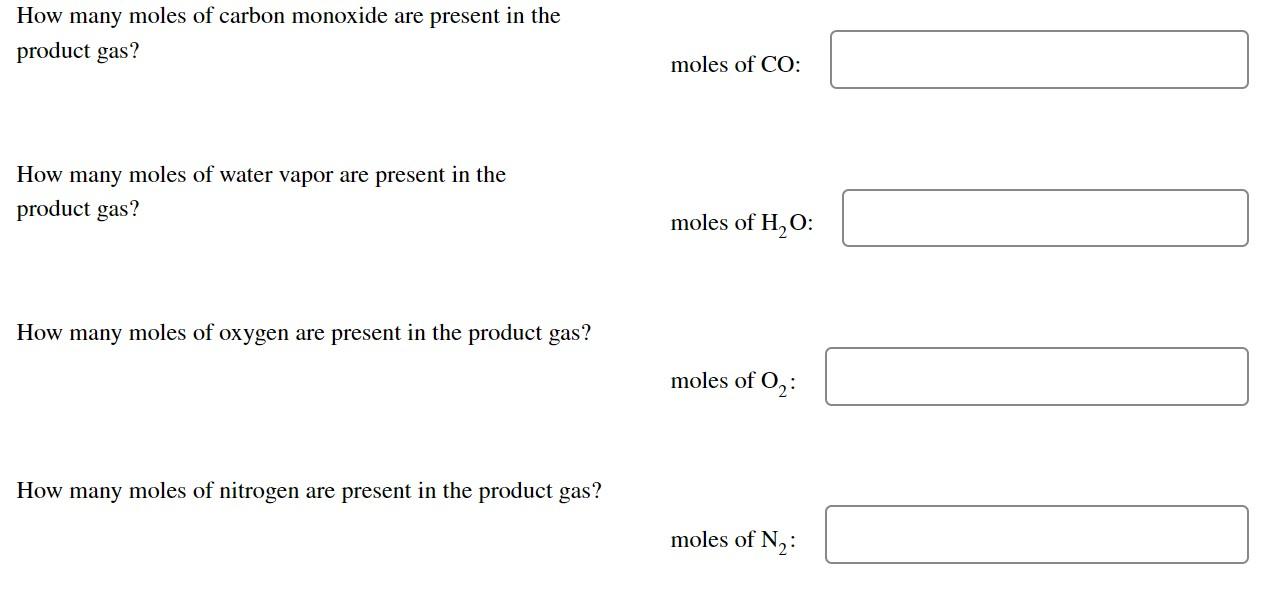 19.0% ethane (CH). To this mixture is added 21.0% excess air. Of