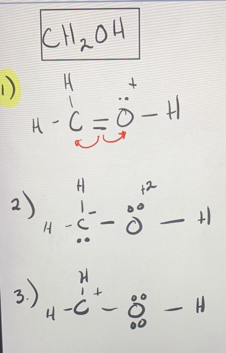 are these the right resonance structures for CH2OH, if not please tell