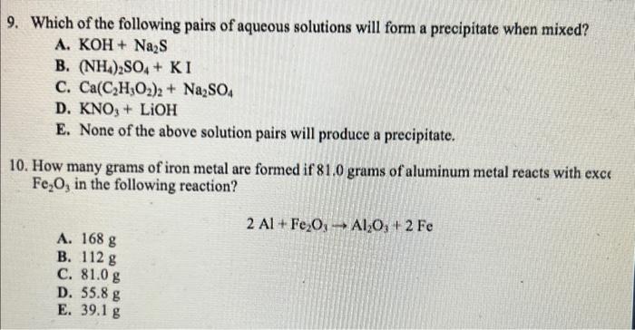 please answer both and show work thank you!! 9. Which of the