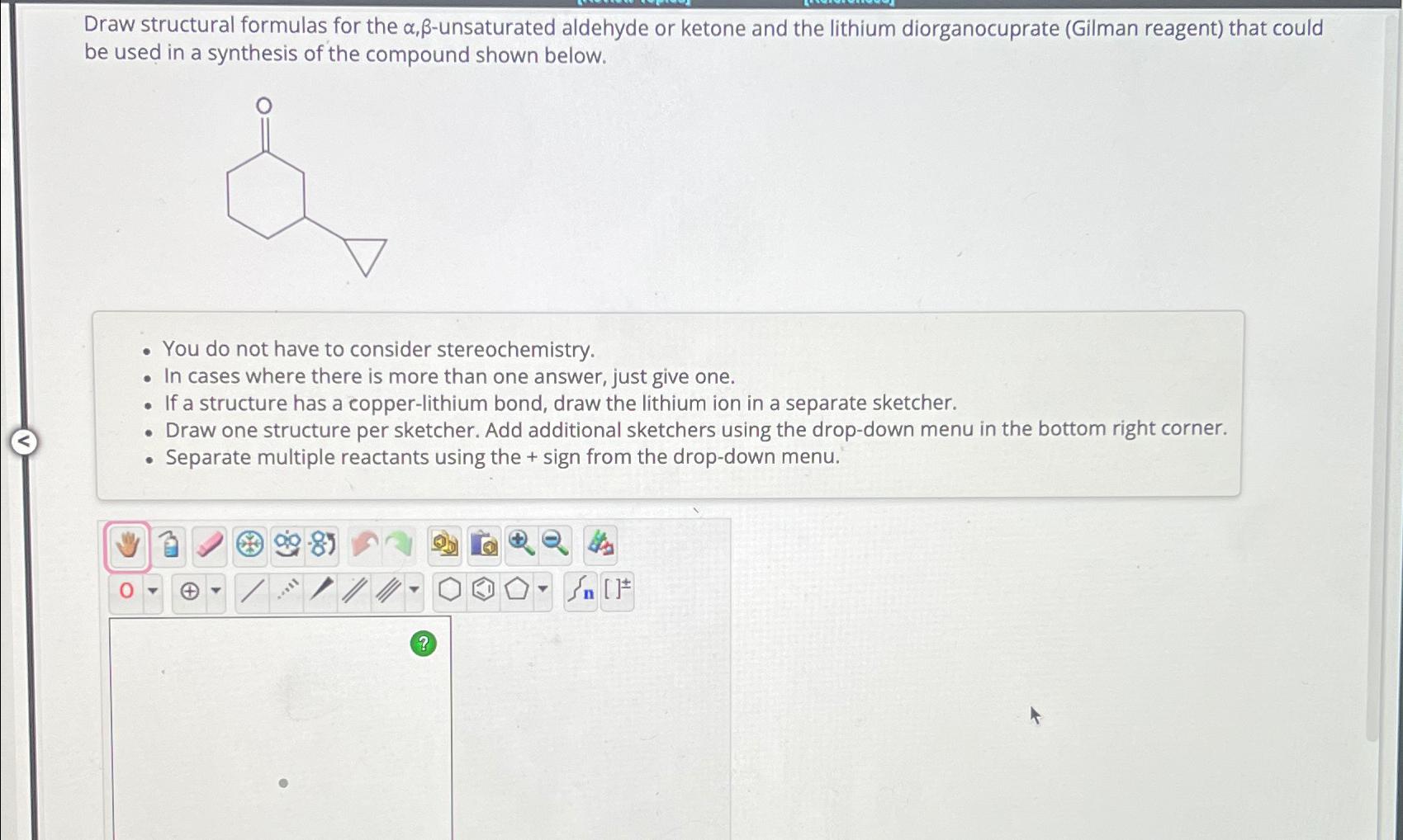  Draw structural formulas for the ,-unsaturated aldehyde or ketone and the