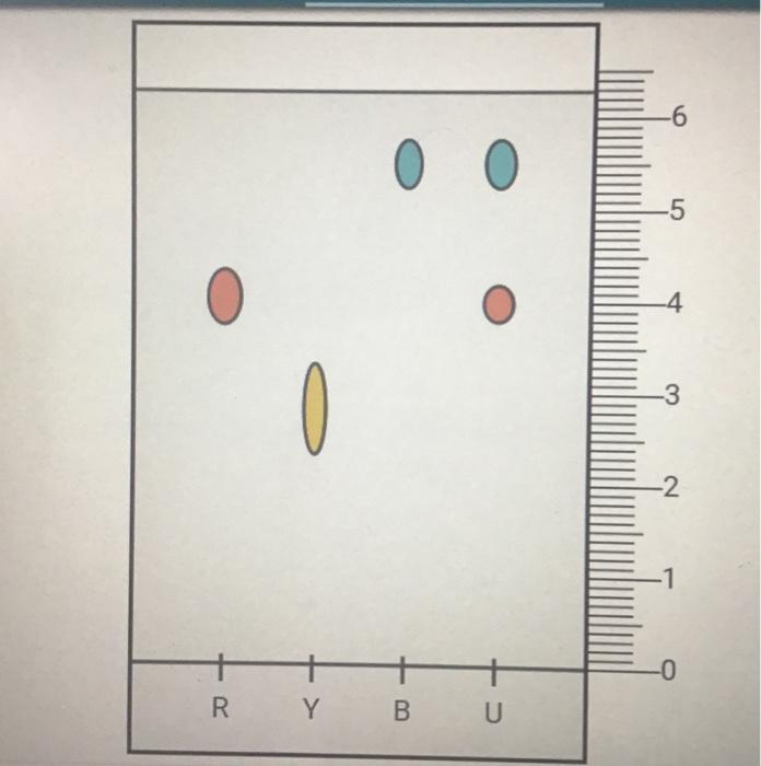 were spotted on the TLC plate. An unknown food dye, which had