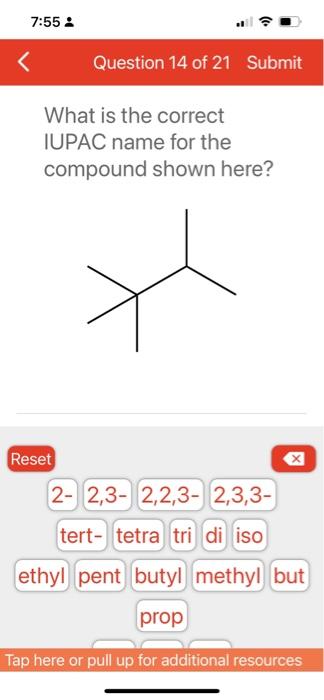for the compound shown here? What is the correct systematic name for