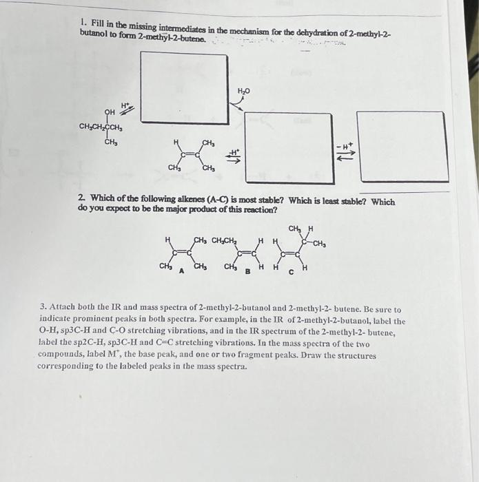  help pls 1. Fill in the missing intermediates in the mechanism