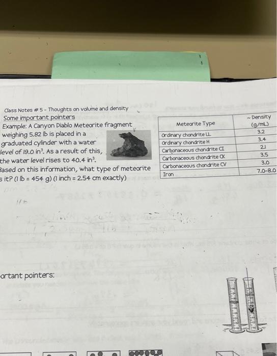 Cass Notes \# 5 - Thoughts on volume and density Some