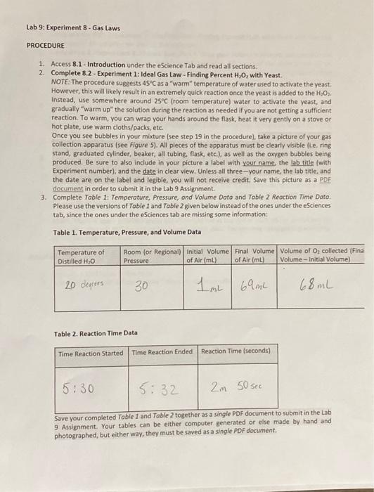  PROCEDURE 1. Access 8.1 - Introduction under the escience Tab and