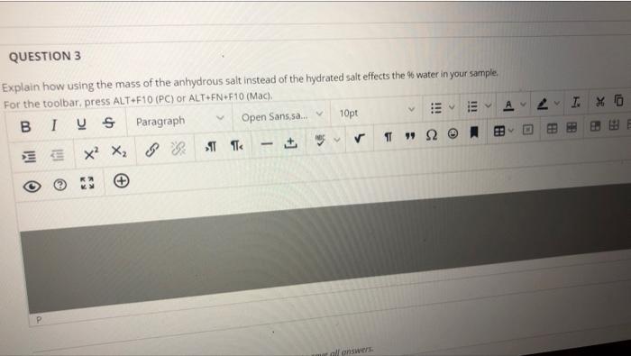  QUESTION 3 111 A I. Explain how using the mass of