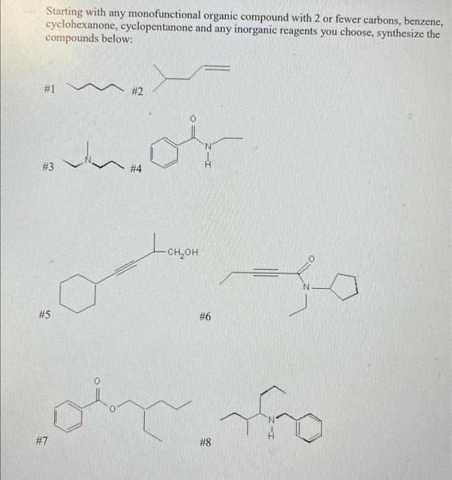 PLEASE only do #7 and #8. I have the rest Starting with