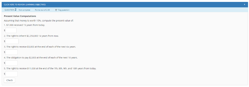 QUESTION 2 Not complete Points out of 2.00 Flag question Question text