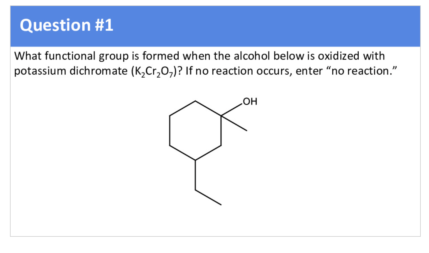  What functional group is formed when the alcohol below is oxidized