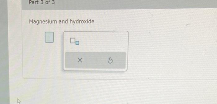of cations and anions. Part 1 of 3 Strontium and phosphate Part