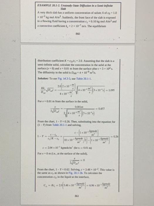 Repeat ((example20.1-2)) but use a distribution coefficient K=0.50 instead of 2.0. plot