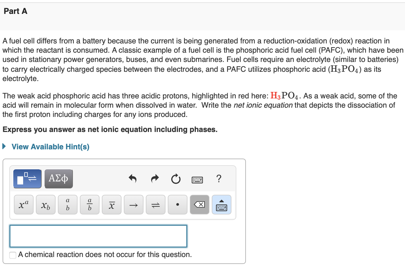 A fuel cell differs from a battery because the current is