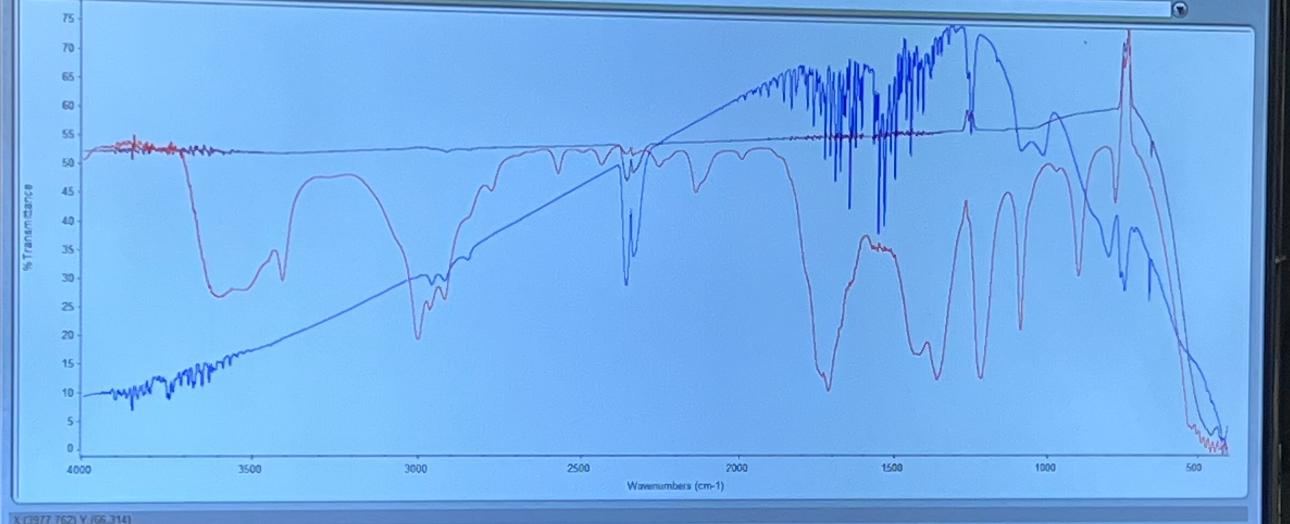  Assign 2 functional groups in the spectrum and explain how you