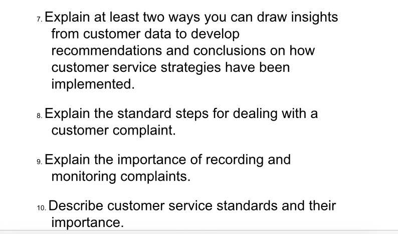 r. Explain at least two ways you can draw insights from