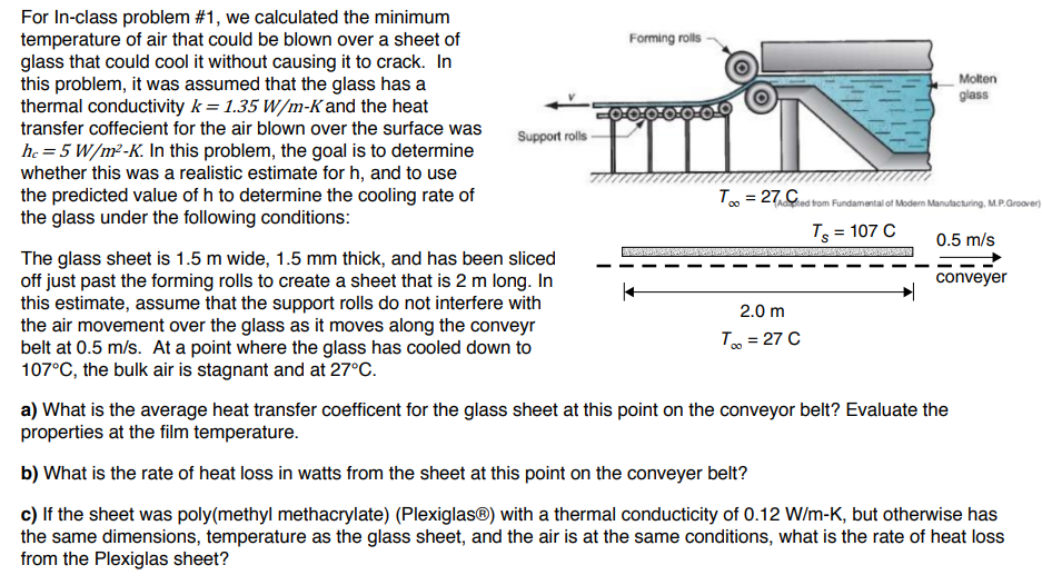 = For In-class problem #1, we calculated the minimum temperature of