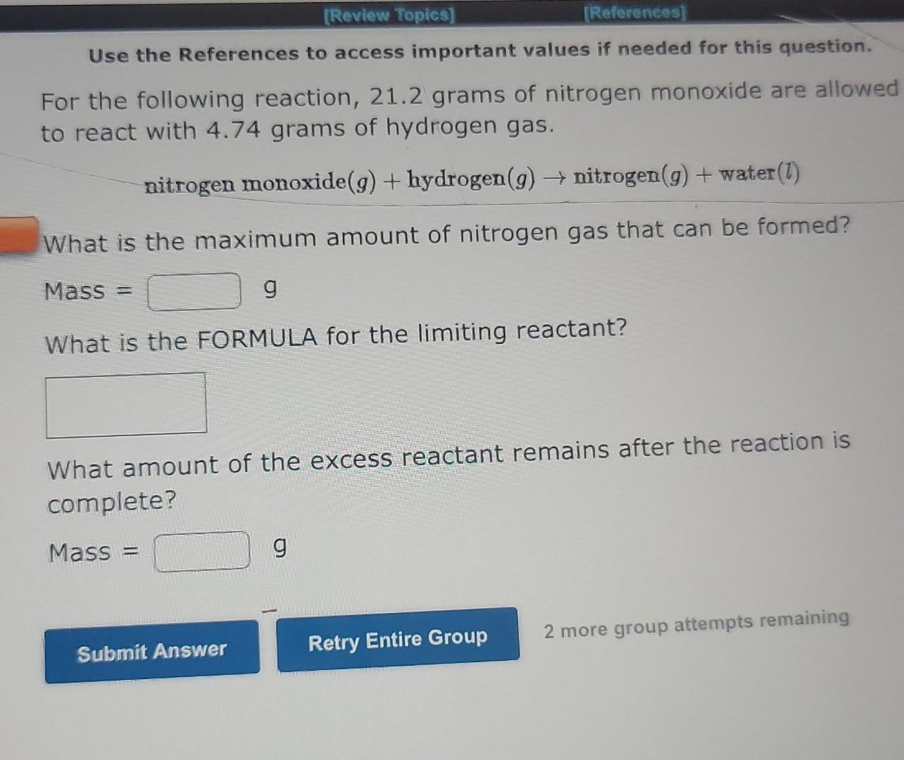  Use the References to access important values if needed for this