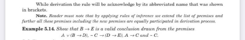 5.14 While derivation the rule will be acknowledge by its abbreviated name
