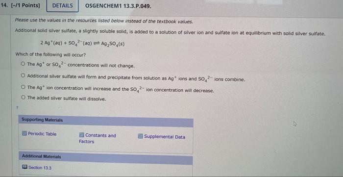  Please use the values in the resources listed below instead of