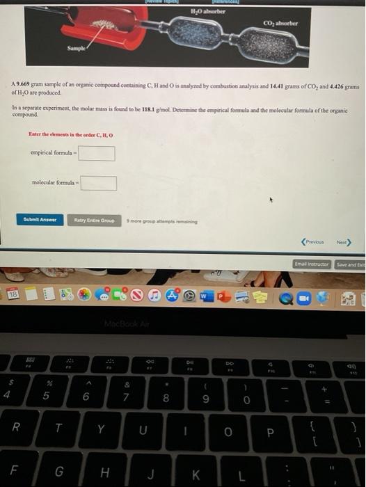 HELP HELP H, aber CO, abrorber Sample A9.669 gram sample of an