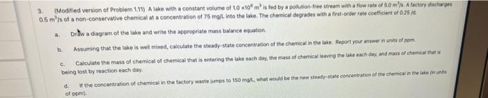 do it with the steps plz a 3. (Modified version of Problem