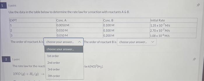  answer for 1 please Use the data in the table below
