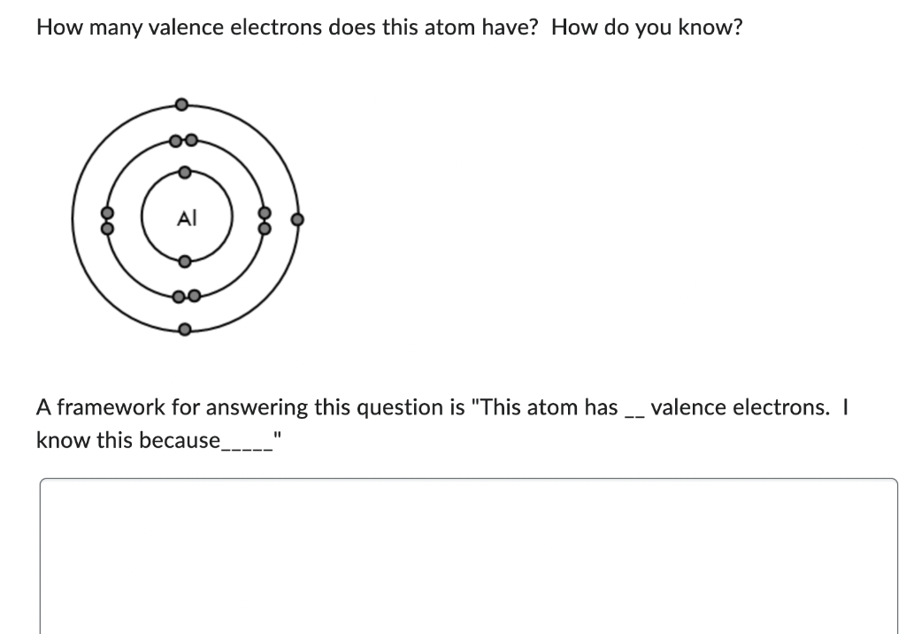  How many valence electrons does this atom have? How do you