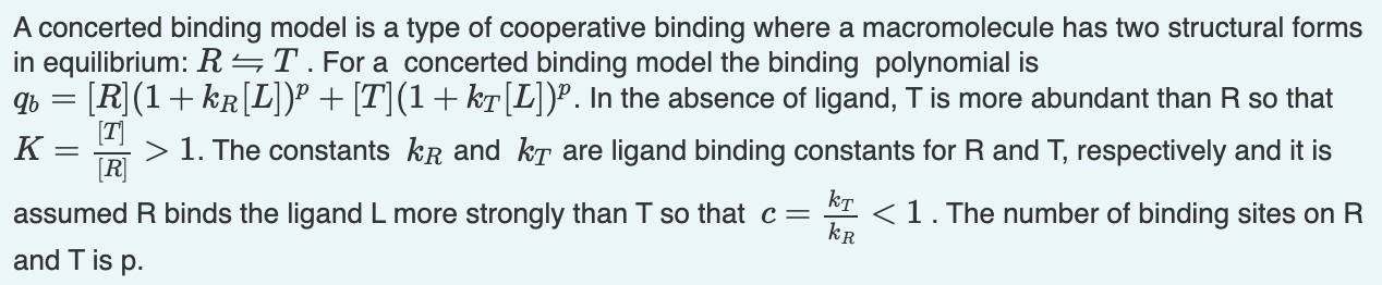 a.) b.) c.) d.) e.) f.) A concerted binding model is a
