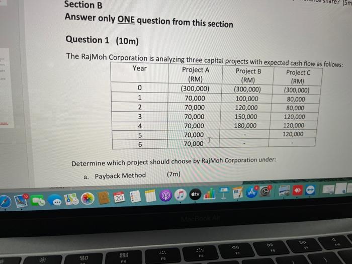  (5m Section B Answer only ONE question from this section Question