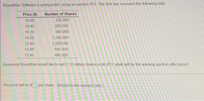  Roundtree Software is going public using an auction IPO The firm