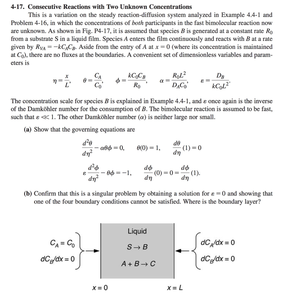 4-17. Consecutive Reactions with Two Unknown Concentrations This is a variation