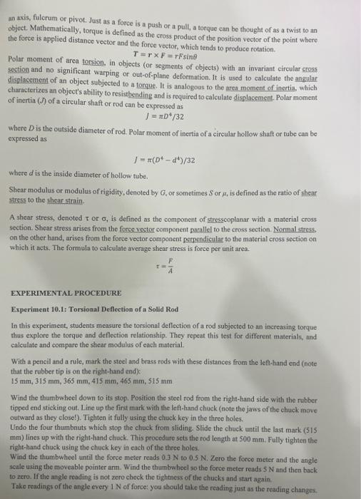 deflection of a solid circular section and how the properties of the