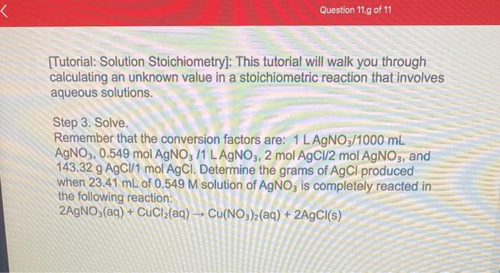  [Tutorial: Solution Stoichiometry]: This tutorial will walk you through calculating an