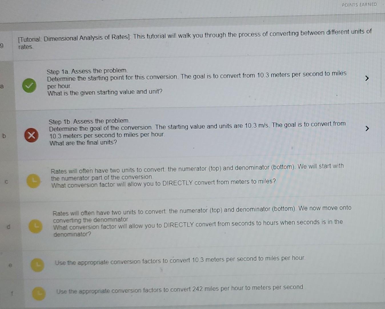 This is Tutorial on Dimensional Analysis of Rates 19 a-f questions.