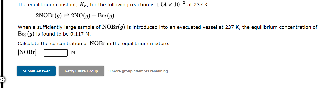student ran the following reaction in the laboratory at 432K : PCl5(g)PCl3(g)+Cl2(g)