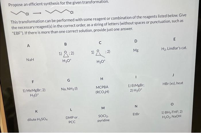  Propose an efficient synthesis for the given transformation. This transformation can