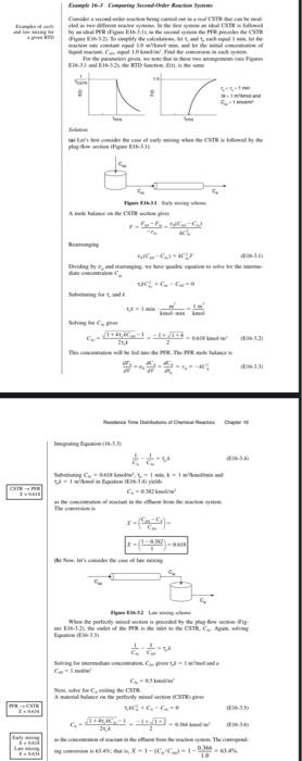 or longer in the reactor? What fraction P16-1 What if... (b) Example
