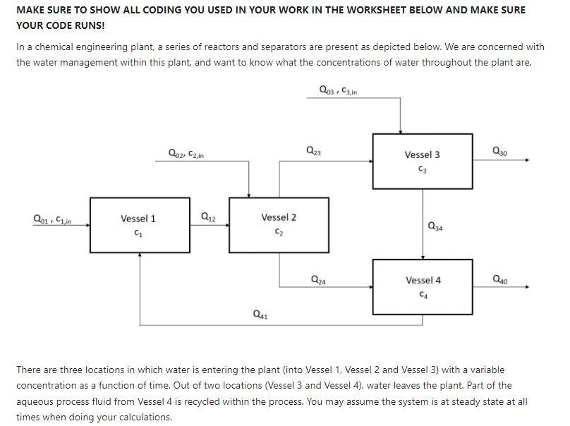 MAKE SURE TO SHOW ALL CODING YOU USED IN YOUR WORK
