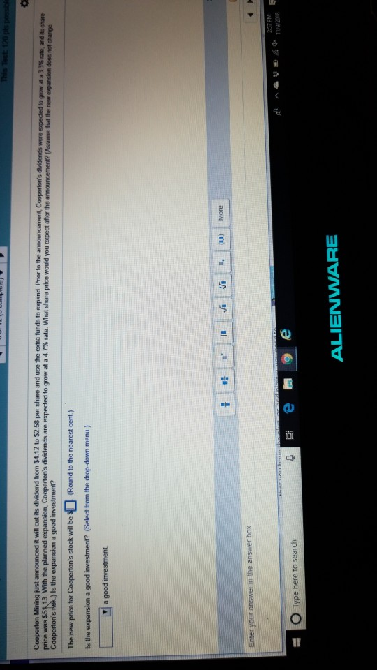 This Test 120 p Cooperton Mining just announced it will cut