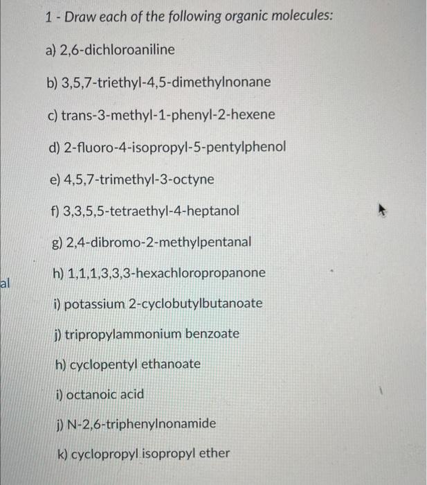 it if u can draw out the molecules for Q.2 and Q.1