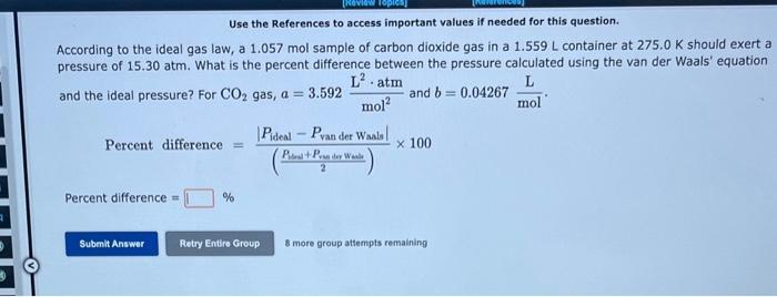  Use the References to access important values if needed for this