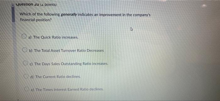 need help with 20 and 21 Question 2012 points) Which of the