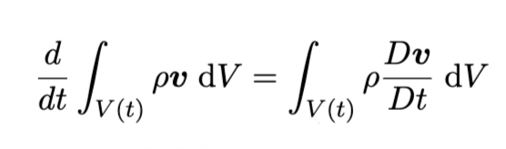  Prove this relation using Reynolds transport theorem and continuity equation, where