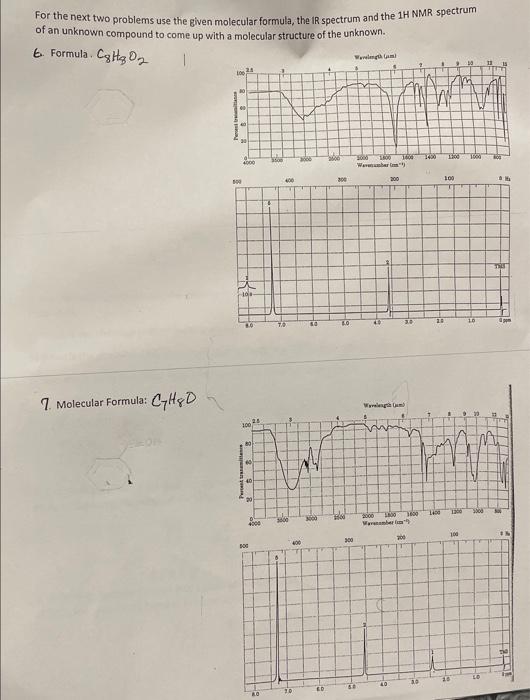  For the next two problems use the given molecular formula, the