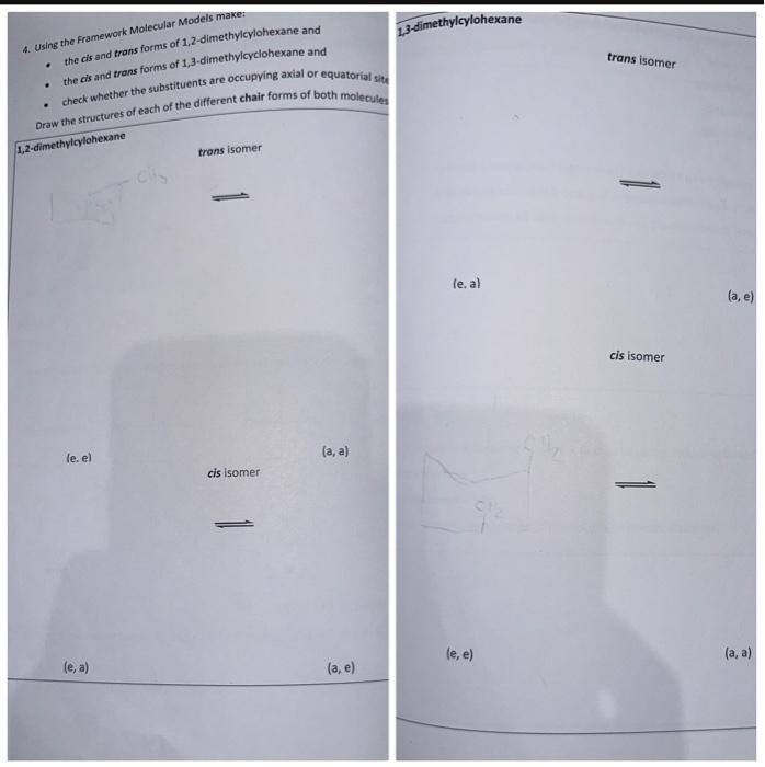  4. Using the Framework Molecular Models make: - the cis and