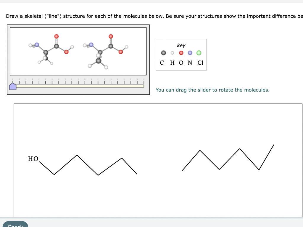 Need help with this question!! Draw a skeletal ("line") structure for each