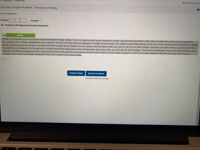  Q Search this 05: End of Chapter Problems - Time Value