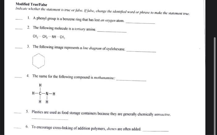 4&5&6 plss Modified True/False Indicute whether the statement is true or false.