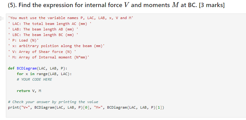 LAB : the distance of AB section (unit: mm ) LBC :