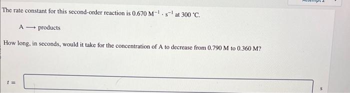 please help solve and show to do!! The rate constant for this